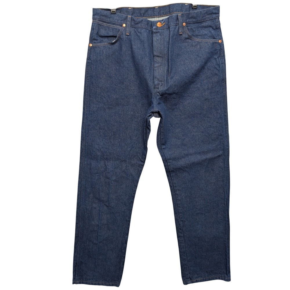 Y2K Wrangler 13MWZ Cowboy Cut Jeans Mens 38x32 Dark Indigo Blue Straight Leg